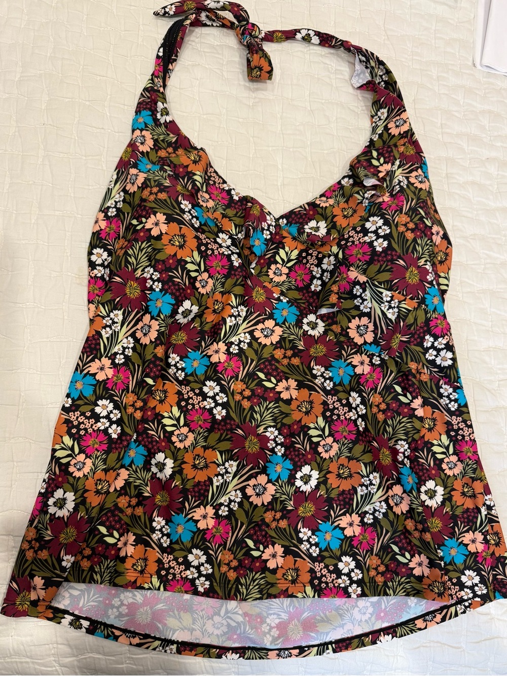 Floral Halter Swim Top